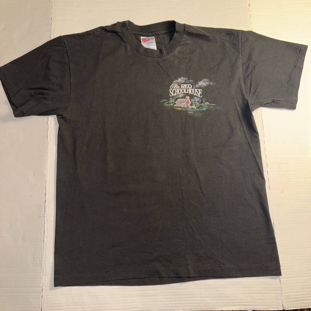 Vintage Single Stitch Painted Graphic T-Shirt Made in USA "The Red Schoolhouse" - Picture 3 of 8